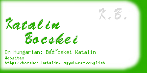 katalin bocskei business card